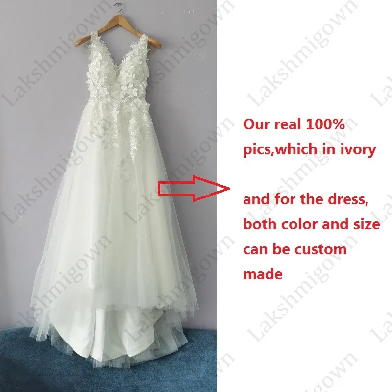 Lakshmigown Vintage Lace Boho Wedding Dress 2024 Vestidos de Boda Deep V Neck Sexy Bridal Dresses Sleeveless Customized 3