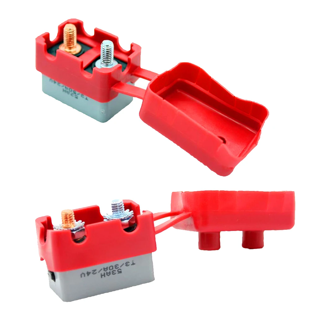 2 Pieces Boat Marine Manual Reset Circuit Breaker 12v24v 30a+50a With