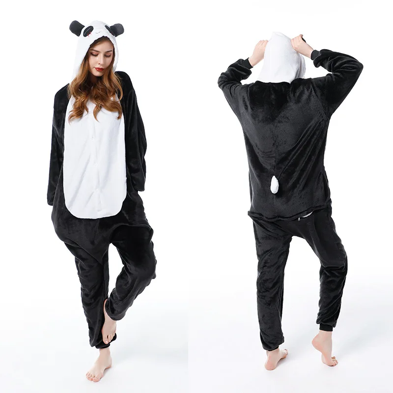 

The new winter 2020 men's Universal Flannel cartoon animal one-piece pyjamas for warm and lovely couples 45