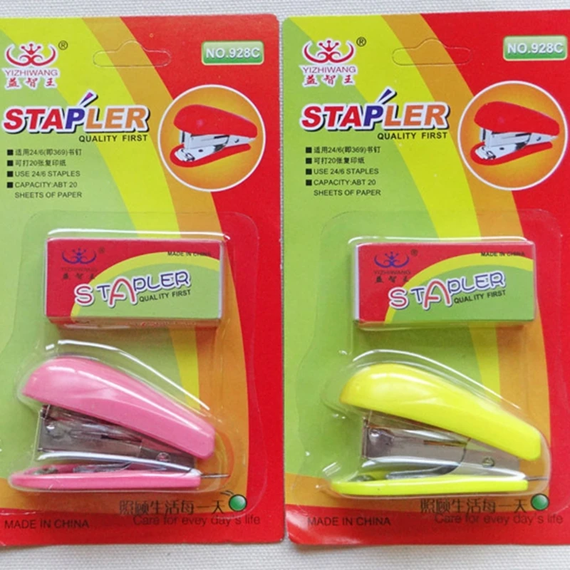 Mini stapler set office stationery student stapler staple