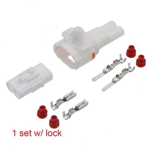 Sets 2 Pin Waterproof Male Female Kit w/ Lock Auto Connector PA66 6187-2171 6180-2181 6180-2321 6187-2311 For Honda