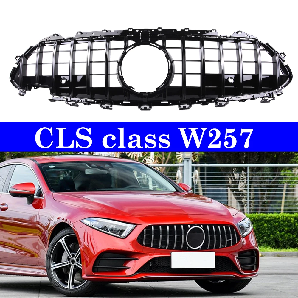 ABS гоночные решетки для Mercedes CLS class W257 CLS300 CLS350 CLS450 CLS500 4matic+ GTR передний бампер решетки