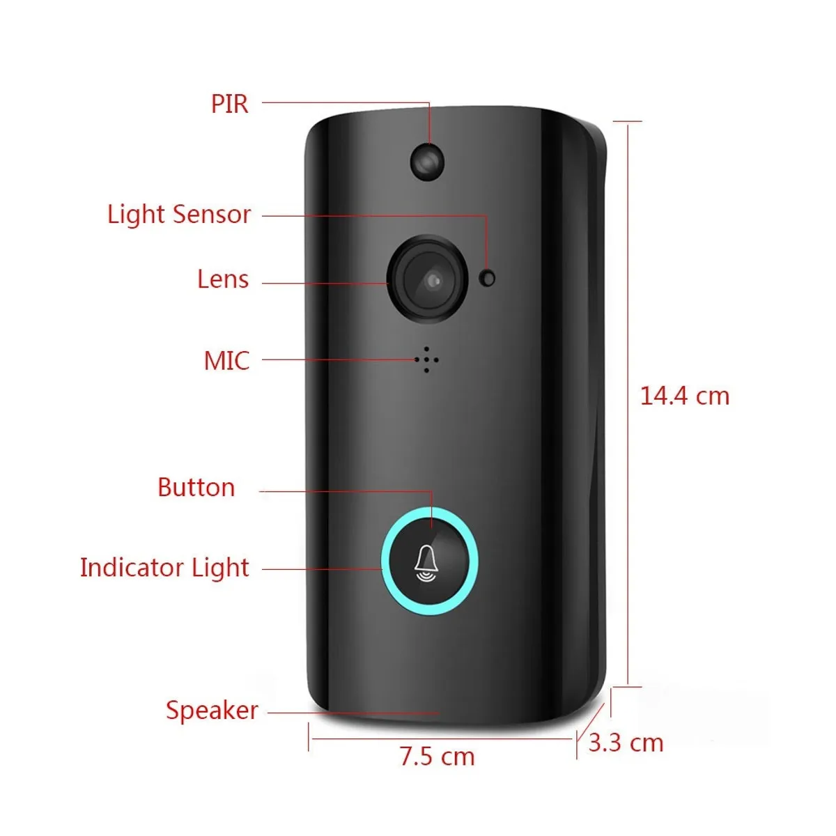 M9 Smart WiFi Video Doorbell Camera Visual Intercom With Chime Night vision IP Door Bell Wireless Home Security Camera