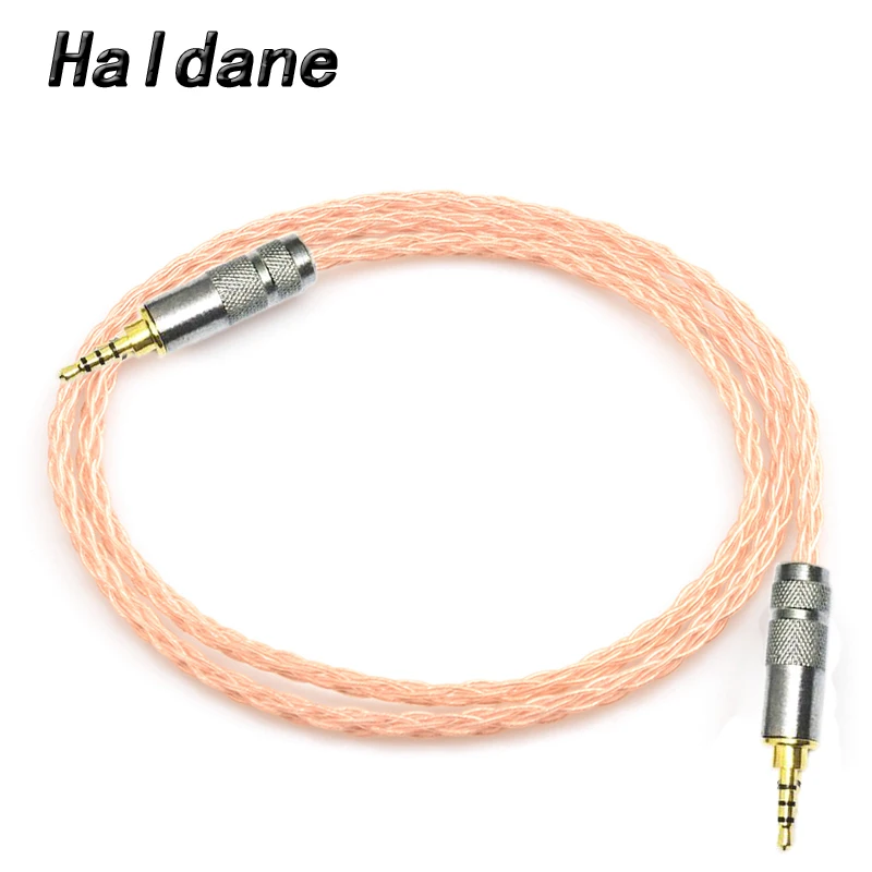 

Haldane 2.5mm TRRS Balanced Male to Male 4-Pin Audio Adapter AUX 8 Cores 7N OCC Single Crystal Copper Audio Cable
