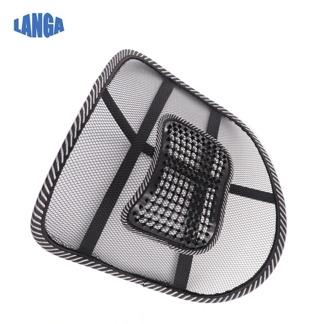 Cool Vent Cushion Mesh Back Lumbar Support New Car Office Chair Truck Seat  Black