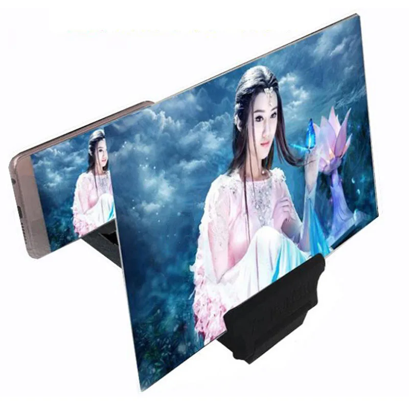 

3D Magnifier HD-Anti-radiation Eye Protection Amplifier 12 Inch 3D Video Magnifier Adjustable Mobile Phone Universal