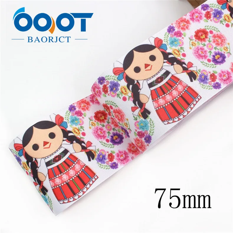 OOOT BAORJCT I-19921-2269, 75 мм 10 ярдов мультфильм корсажные ленты, лук крышка аксессуары и украшения, материалы для ручных поделок - Цвет: I-19921-2272