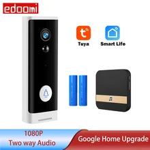 Tuya – caméra de porte WiFi, sécurité vidéo, compatible Alexa, Smartlife, sans fil, HD 1080P, sonnette pour maison connectée, Vision nocturne extérieure