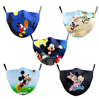 

Mickey Mouse Face Shield Disney Masks Breathable Can Built-in Pm2.5 Filter Washable Breathable Adjustable 3D Printed Mouth Mask