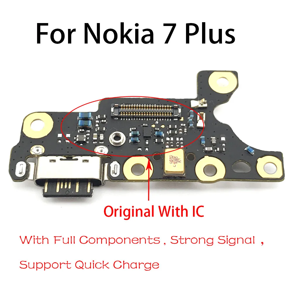 USB коннектор для зарядного порта Type C с микрофоном подходит Nokia 7 plus + TA 1049 1055