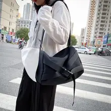 Модные большие карманные сумки женские Ретро одноцветные большие вместительные повседневные холщовые сумки сумка на плечо#3N28