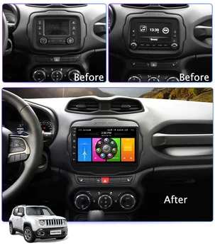 

Car Android 10.0 Screen For JEEP Renegade Radio GPS Navigation Multimedia Cassette Recorder Player Full Touch Carplay Head Unit