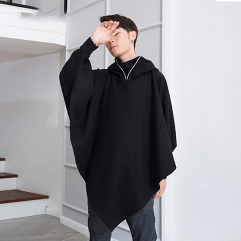 M-4XL Winter tide men's men's coat cloak cape long woolen student clothes trench coat shawl coat hooded M-4XL Winter tide men's men's coat cloak cape long woolen student clothes trench coat shawl coat hooded
