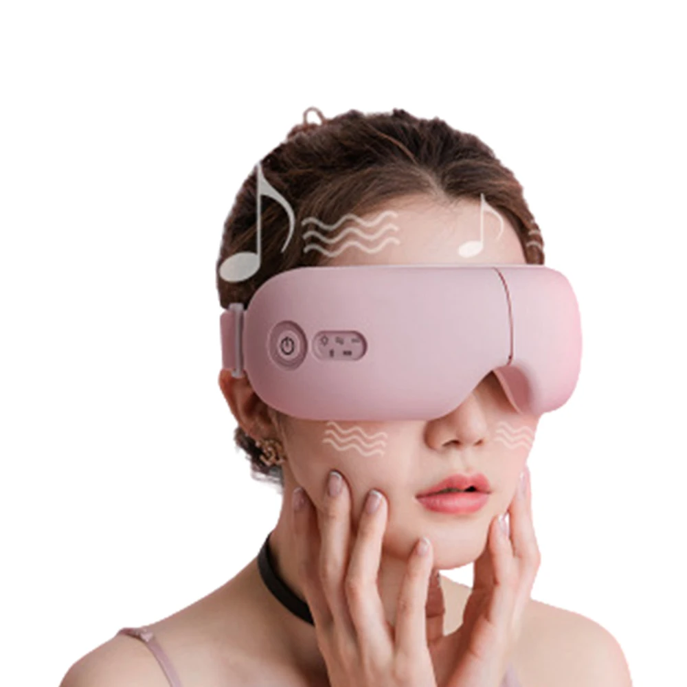 

1pc Glasses Foldable Hot Compress Eye Protection Instrument Smart Eye Massager Vibration