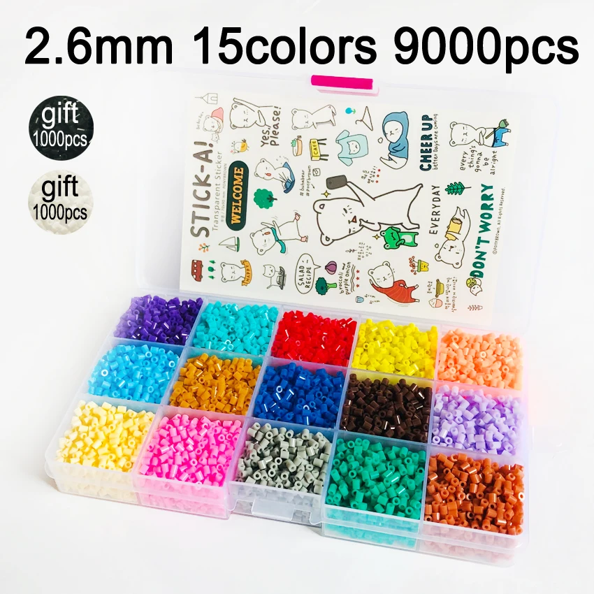 DOLLRYGA, 24 цвета, 23000 шт, коробка, 2,6 мм, Хама, набор бусин для обучения,, гарантия качества, перлер, предохранитель, бусины, сделай сам, игрушки, juguetes