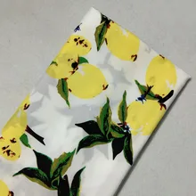 Свежие фрукты желтый лимон вискозная ткань вискоза Мягкая гладкая ткань 100x140 см фрукты ткань Лоскутная Ткань платье пижамы