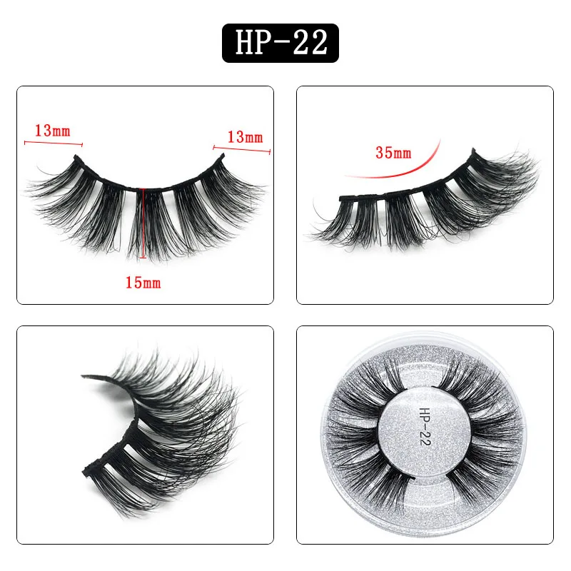 Eyes Dancing 1Pair 3D Mink Lashes Soft Handmade Eyelashes Natrual Long Eyelash Extension Tool Makeup Charm Volume Hair Lashes - Цвет: HP-22