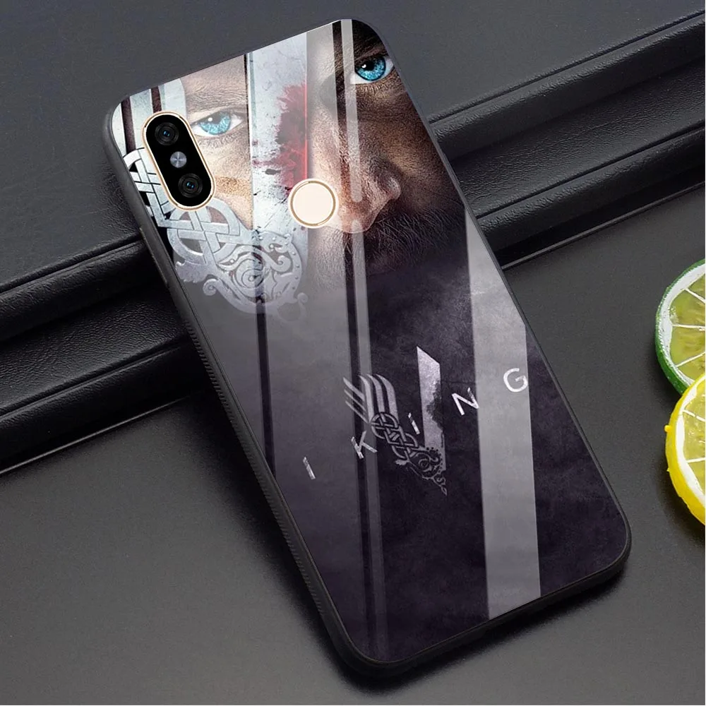 Чехол для телефона Ragnar Lothbrok Vikings из закаленного стекла для Xiaomi mi 8 Case mi A1 A2 8 Lite 9 F1 Note 5 6 7 Pro Red mi 4X 6A