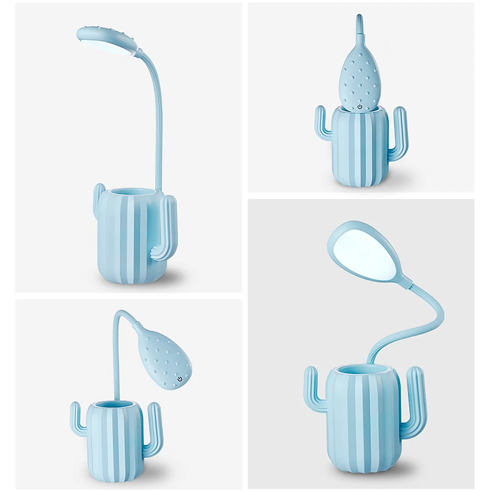 Мульти Функция Творческий 13LED кактус настольная лампа Студент зарядка через USB