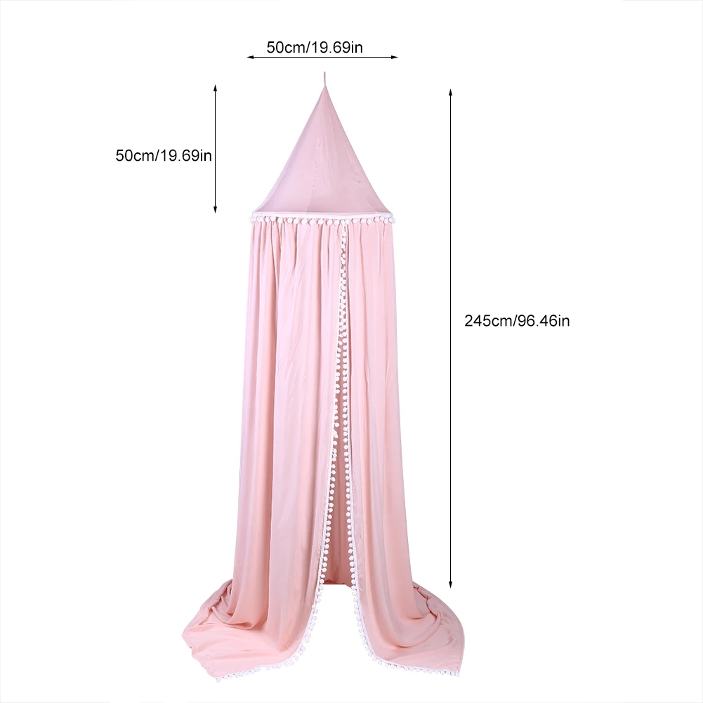 Хлопковое украшение детской комнаты шары москитная сетка дети балдахин навес круглая кроватка сетка палатка фотография Реквизит 245 см