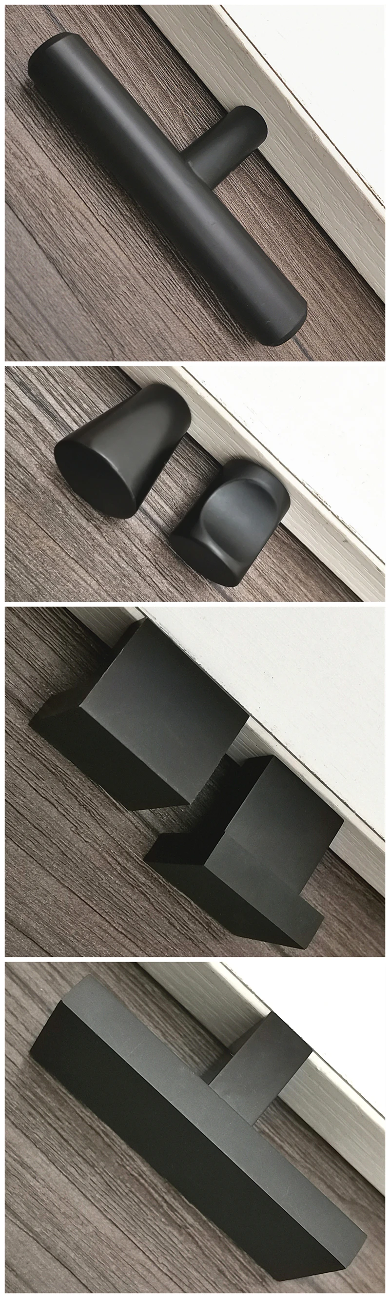 KL30铝合金黑色单孔拉手=详情图2