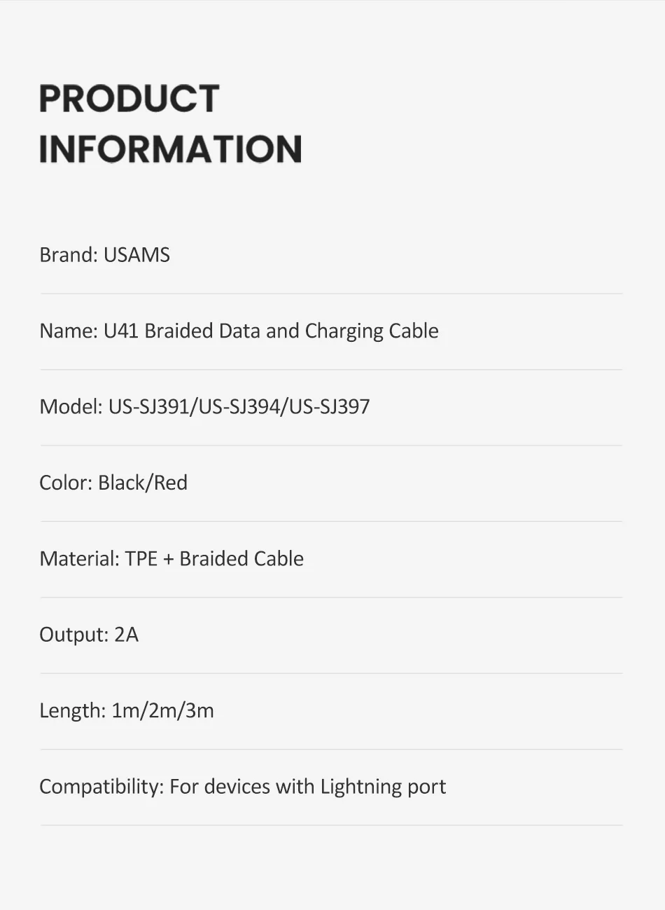 USAMS кабель для мобильного телефона для iPhone 11 Pro Max XR XS X 6s usb зарядный шнур USB кабель для освещения iPad плетеный кабель синхронизации данных