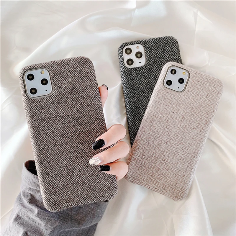 Роскошный lovecom сетчатый холщовый чехол для телефона для iPhone 11 Pro Max XR XS Max 6 6S 7 8 Plus X мягкий однотонный чехол для задней панели телефона s