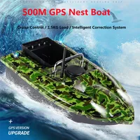 16 GPS 500M Fixed Speed Cruise RC Bait Boat 6Hour Yaw Automatic Calibration Waterproof Nigh Lighting High Speed RC Fishing Boat 2