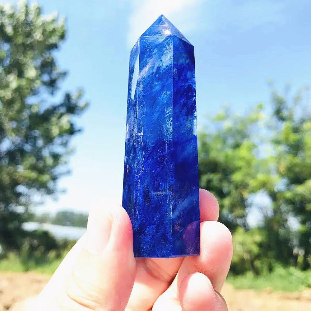 

Quartz crystal healing point hexagonal rod handle crystal point wand crystal mineral sample home decoration