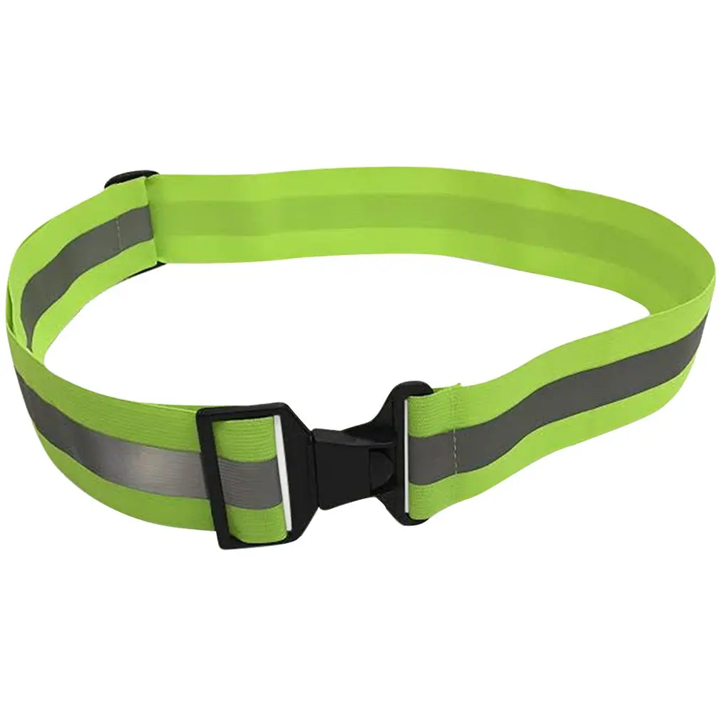 

2 PCS Fluorescent Yellow Elastic Belt Adjustable Belt Safety Reflective Belt Riding Belt Night Running Belt