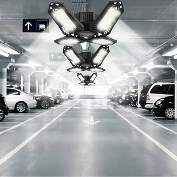 

Deformable LED Garage Light 12000LM Panels Ceiling Lights E27 High Bay Lamp