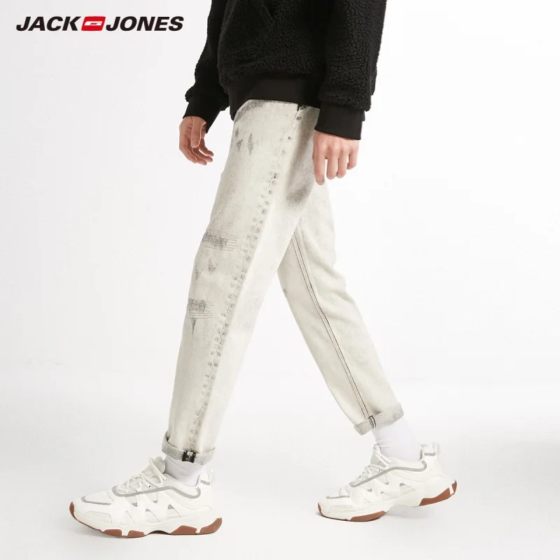 JackJones зимние мужские модные трендовые Белые Повседневные джинсы 218432511