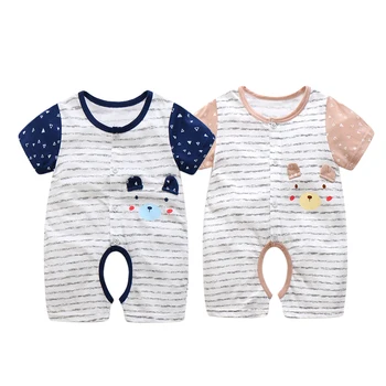 

2020 Summer baby boys clothes cotton Jumpsuit Short sleeve Roupas for Baby Boy girl Body suits , 0-24M kids rompers
