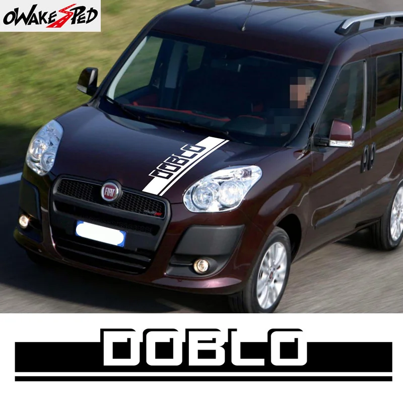 

Car Hood Bonnet Stripes Sport Styling Sticker For Fiat Doblo Vinyl Decals Auto Body Engine Cover Decor Accessories