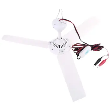 

19.7 inch 12V Ceiling Fan Air Cooler Hanging Tent Fans with Switch 2.4m Cable for Home Bed Camping Outdoor Barbecue U1JE