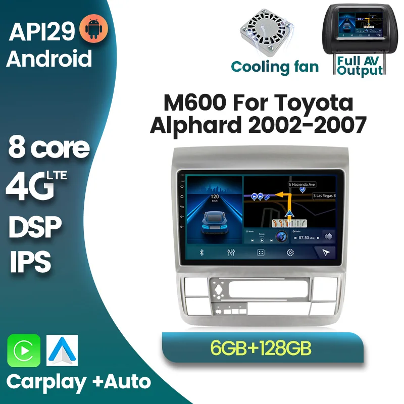 Автомобильный стерео-радиоприемник мультимедийный плеер HD 6G + 128G Android11 для Toyota