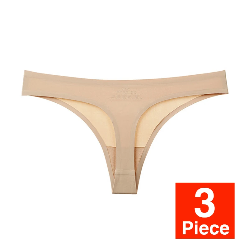 R 3pcs 3 шт., сексуальные стринги, бесшовные шелковые трусики, набор для женщин, стринги, низкая посадка, трусы, нижнее белье, Леопардовый принт, женское нижнее белье# D - Цвет: R 3pcs