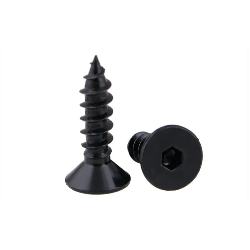 Винт с потайной головкой шестигранной самонарезающие винты Цвет Черный Обувь на