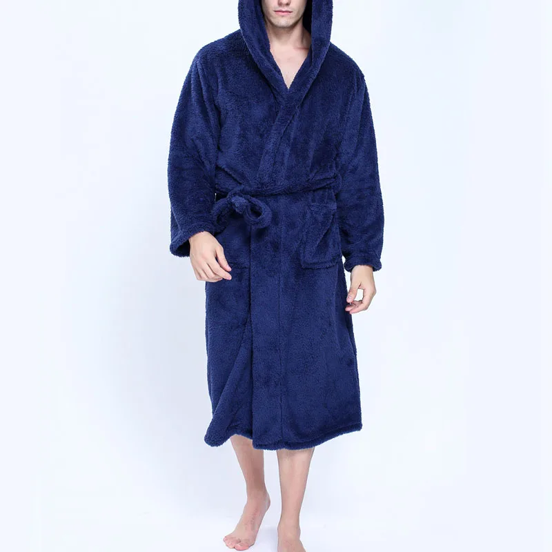 mens pjs sale Autumn Winter Men Bathrobe 9XL 8XL 7XL 6XL Bust 150cm Warm Plus Size Sleepwear Pajama cotton pajamas for men