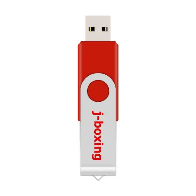 J-boxing 32 GB USB Flash Folding Pendrive Swivel Flash Drive Memory Stick Rotating Flash Disk Thumb Pen Storage for Computer Mac Red