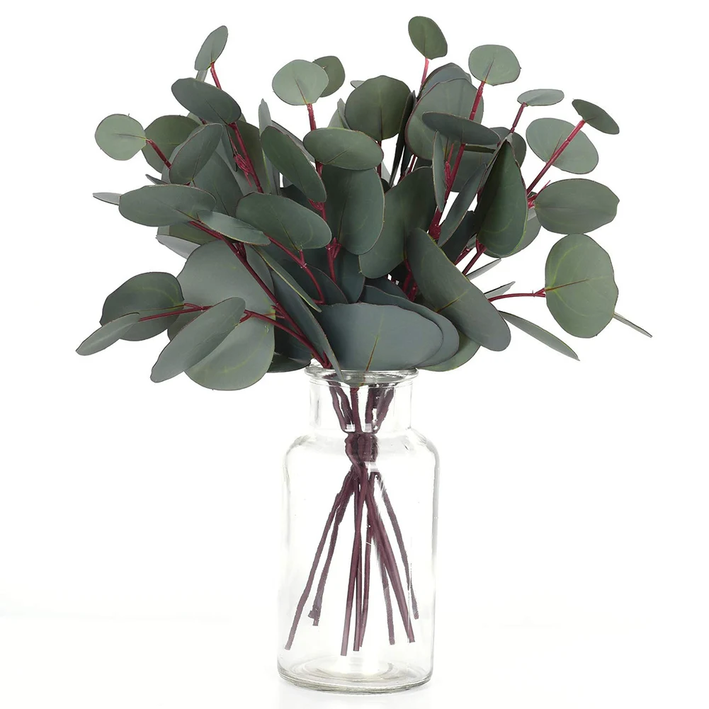 

42cm Artificial Leaves Large Eucalyptus Wall Material Decorative Fake Plants Green Leaf Plants For Home Shop Garden Party Decor