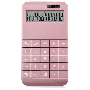 

Calculator Slim, Dual Powered Desktop Calculator, Solar Power Calculator , 12 Digits LCD Display