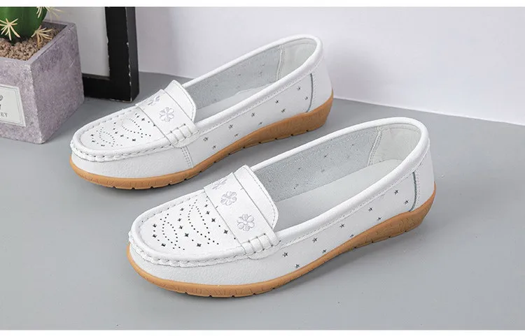 AH 203-New Cut Outs Summer Women's Flats Shoes Breathable Hole Woman Loafers-6