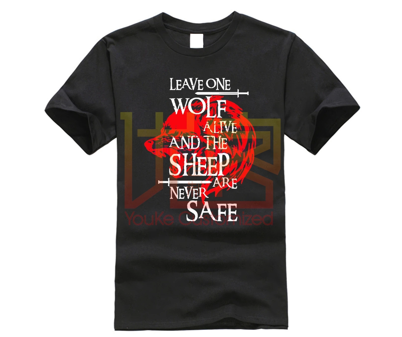 

Leave One Wolf Alive And The Sheep Are Never Safe Game Of Thrones House Stark Male T Shirt Fashion Summer Comfortable Tops