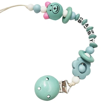 

Clip Holder Toy Pacifier Chain Nipple Boys Girls Bear Letters Dummy Cute Cartoon Teether Anti-drop Home Baby Feeding Infant