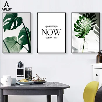 

Leaves Poster Monstera Tropical Plant Canvas Paintings Botanical Prints Leaf Wall Art Picture Home Decor for Living Room Bedroom