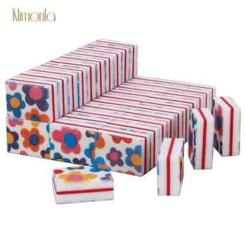 

200pcs/lot Double-sided Mini Nail File Blocks Flower Sponge Nail Polish Tool Washable Emery Board Professional Manicure Set