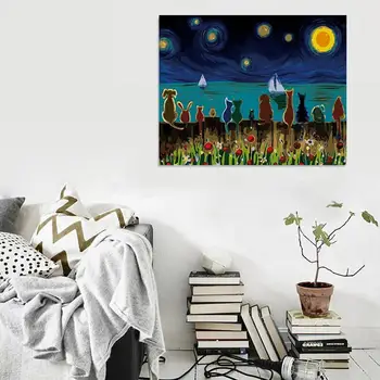 

DIY Sirius oil painting frameless hand-painted oil materials home decoration painting Y6V8