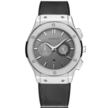 

Grey Men Watch Calendar Date Analog Quartz Wristwatch Slim Gray Leather Man Reloj Clock Sports Military Male Relogio Masculino