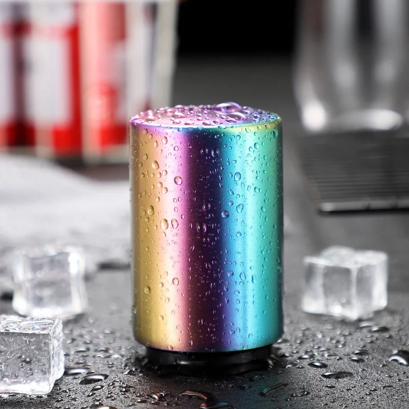 Colorful Steel Открывалка для бутылок из нержавеющей стали открывалка для пива автоматическая Магнитная открывалка для пива открывалка для бара инструмент открывалка для консервов штопор - Цвет: Colorful Steel
